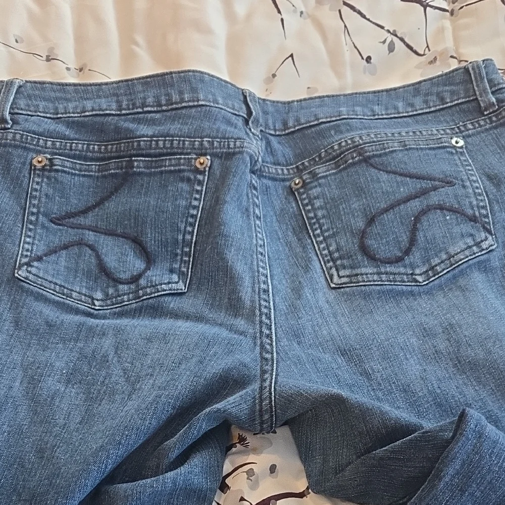 Classic Dark Blue Straight Leg Jeans - Picture 5 of 11